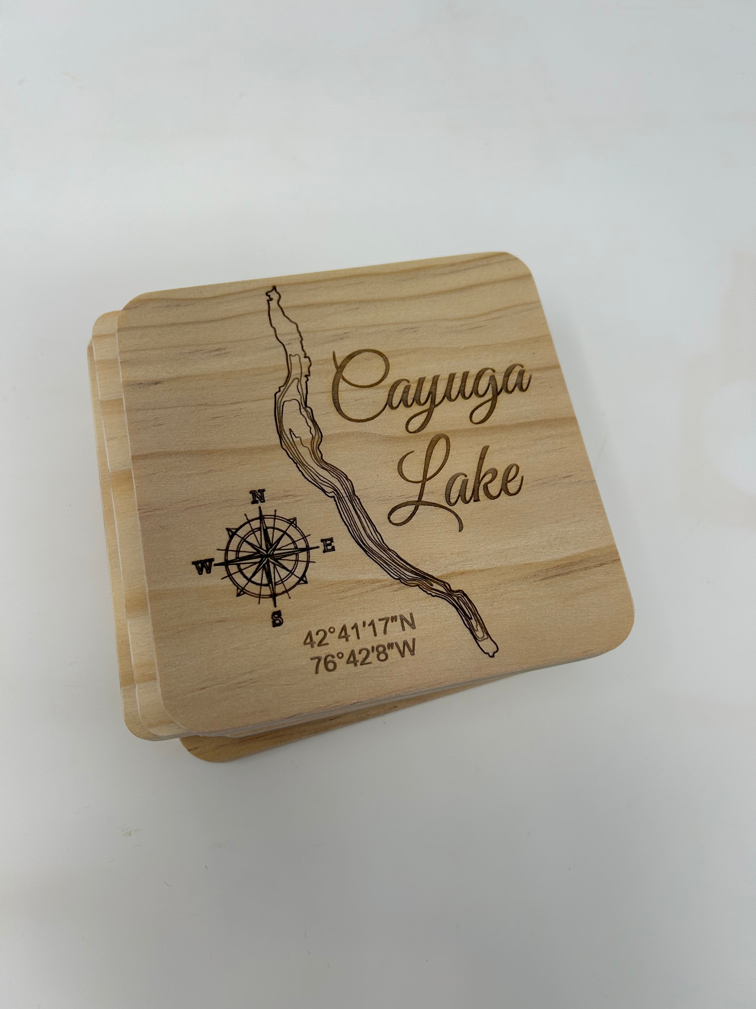 Topographic Finger Lakes Coasters