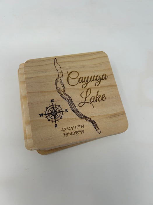 Topographic Finger Lakes Coasters