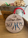 Laser Engraved Finger Lakes Christmas Ornament