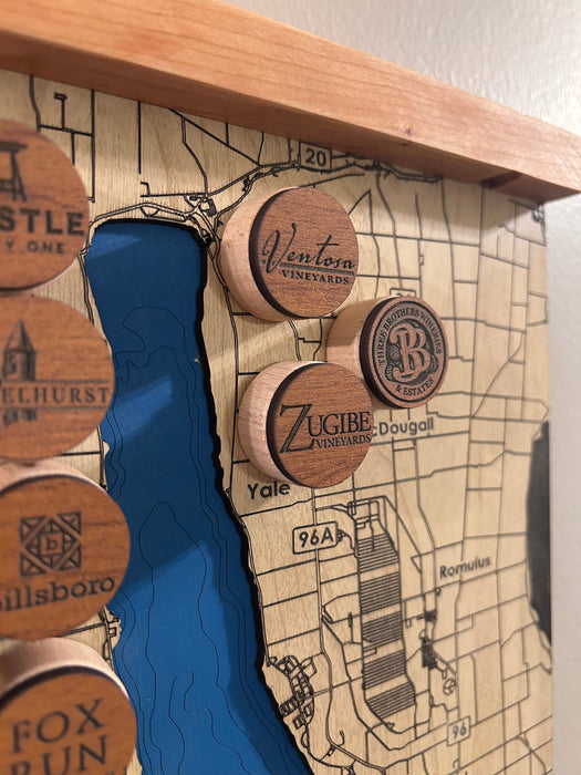 Zugibe Vineyard location on the Seneca Lake Wine Map