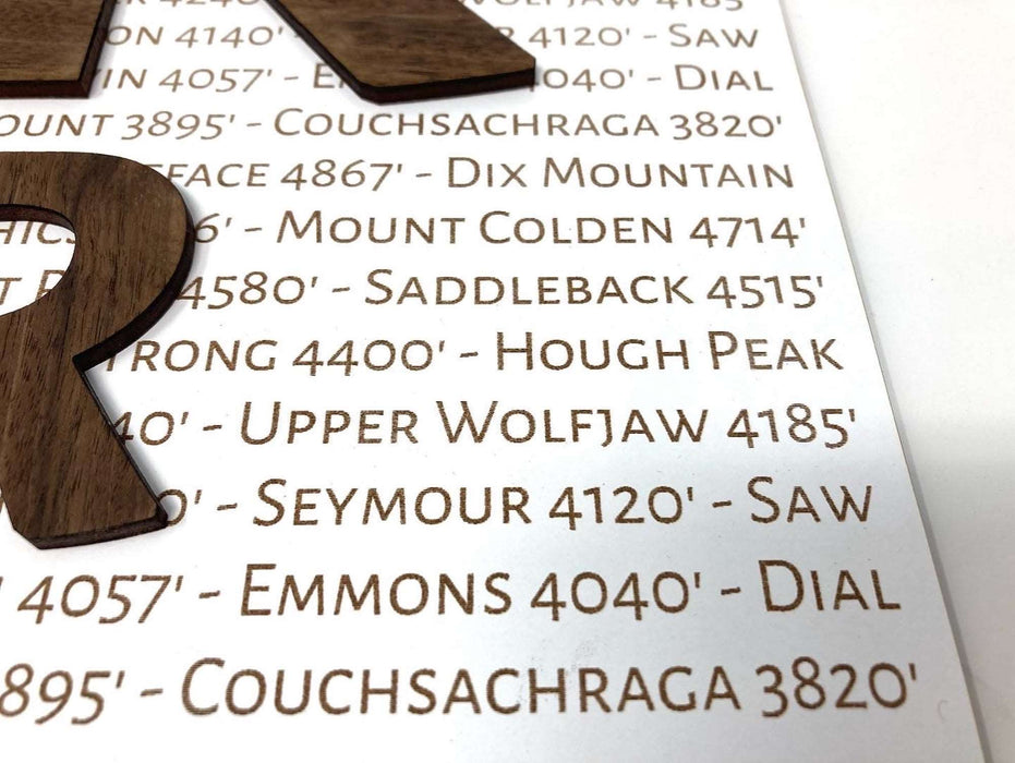 Adirondack 46er Club Mountain Peak Wall Art