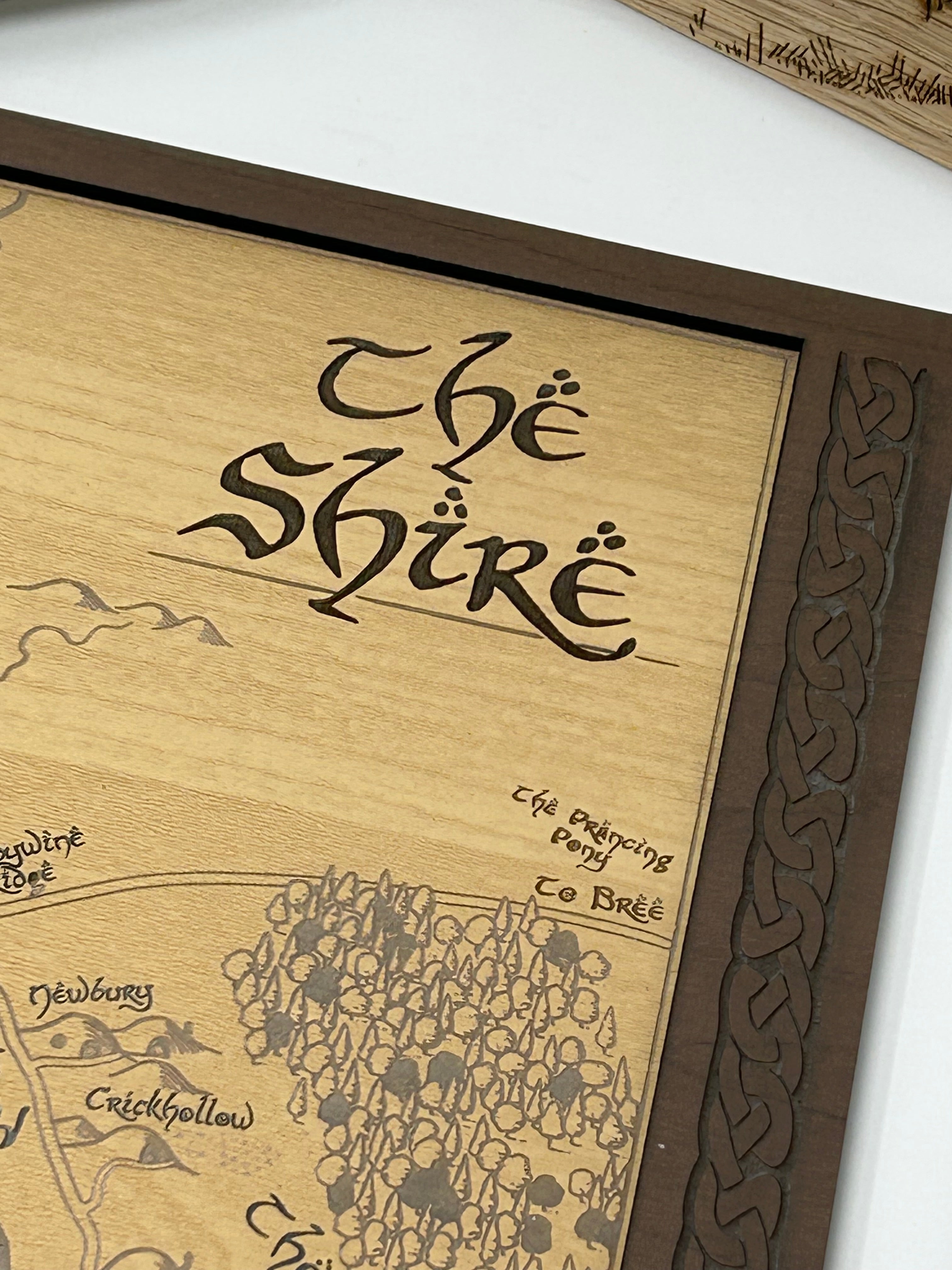 Shire Map | Lord of the Rings Hobbiton Wall Art | Handcrafted Wood