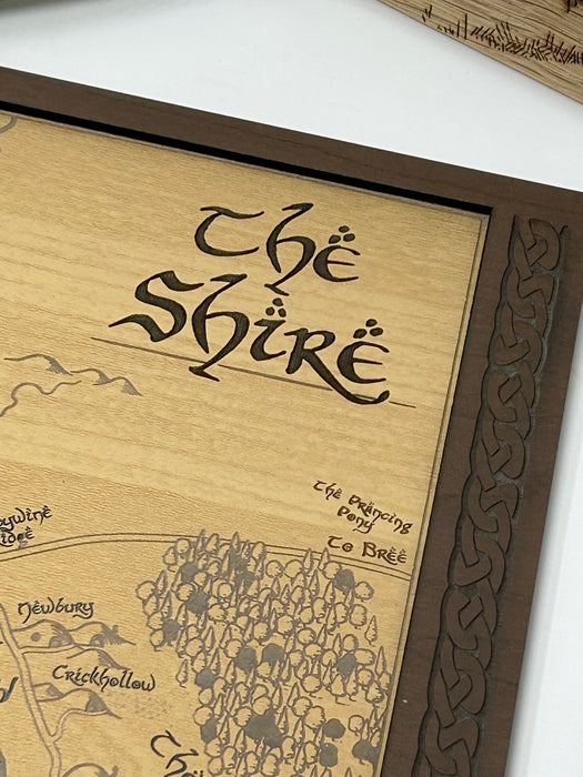 Shire Map | Lord of the Rings Hobbiton Wall Art | Handcrafted Wood