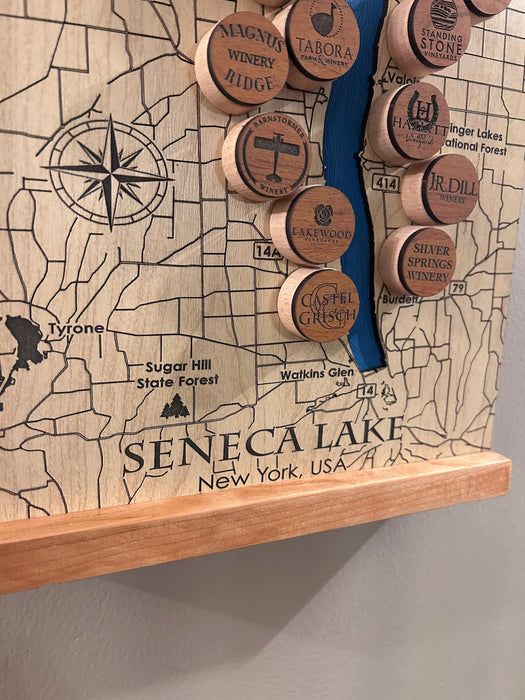 Seneca Lake Map in the Finger Lakes
