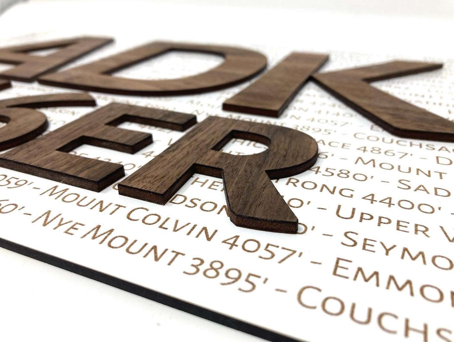 Adirondack 46er Club Mountain Peak Wall Art