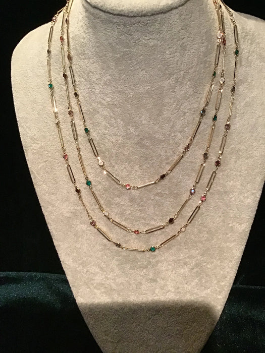 Sparkly Unique chain necklace