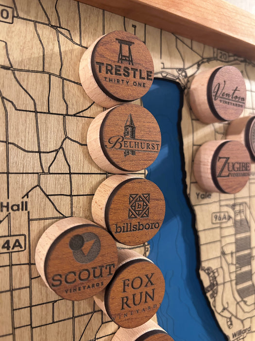 Scout Vineyards and Billsboro Winery on the Seneca Lake Map