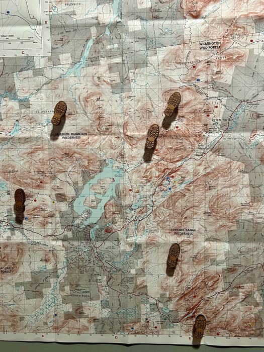 Hiking Boot Map Pins - Set of 12