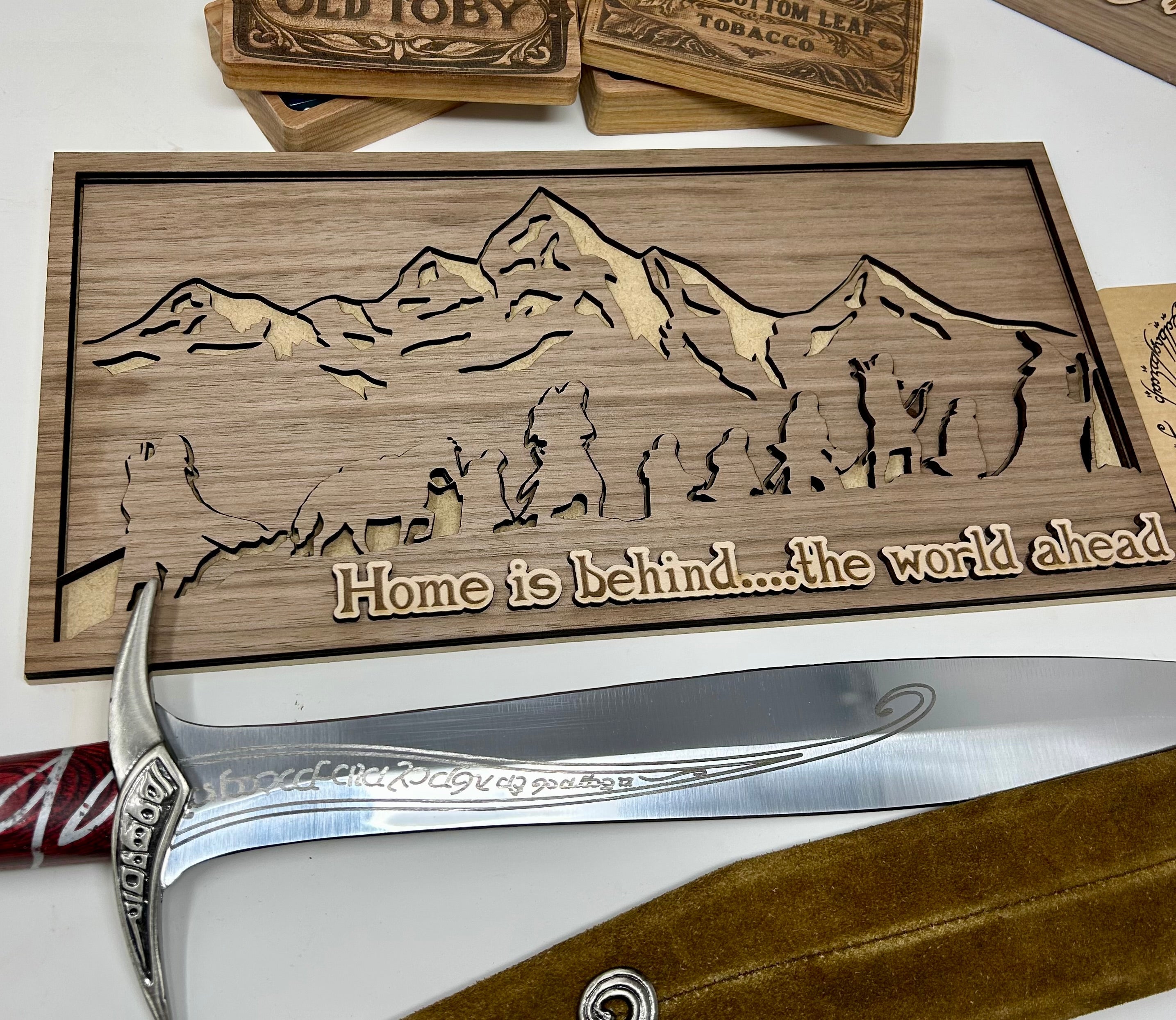Lord of the Rings Wall Art | 3D Layered Wood Book Decor | Free Shipping