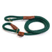 green braided cotton rope slip leash