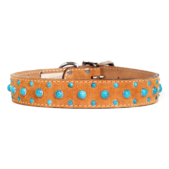 Cabachon Collar - Turquoise on Suede