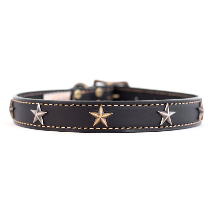 Heirloom Old Glory in black bridle leather with stars