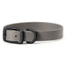 titanium grey Biothane dog collar with black buckle and dee ring