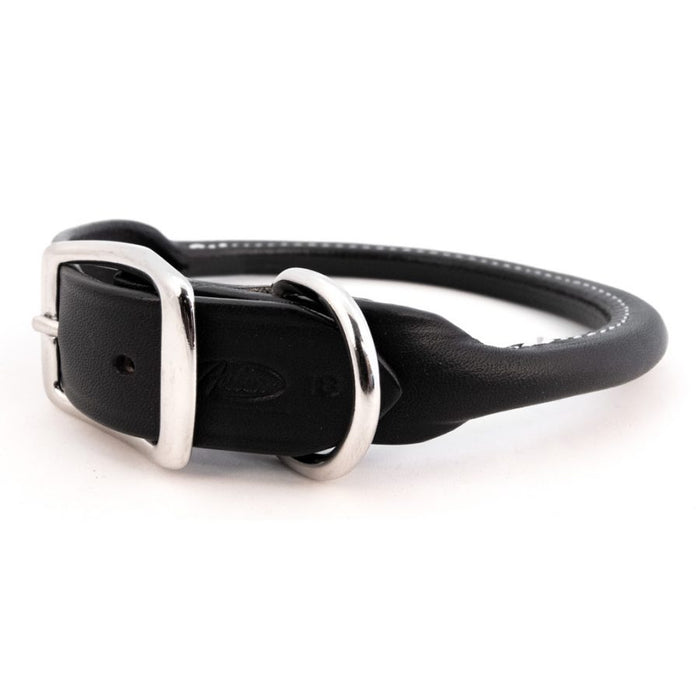 Auburn Leathercrafters Rolled Collar Black