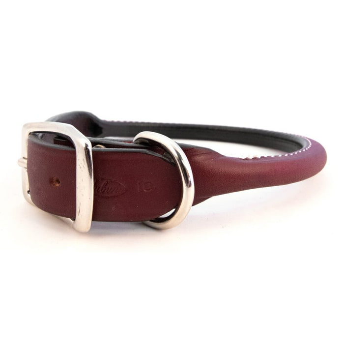 Auburn Leathercrafters Rolled Collar Burgundy