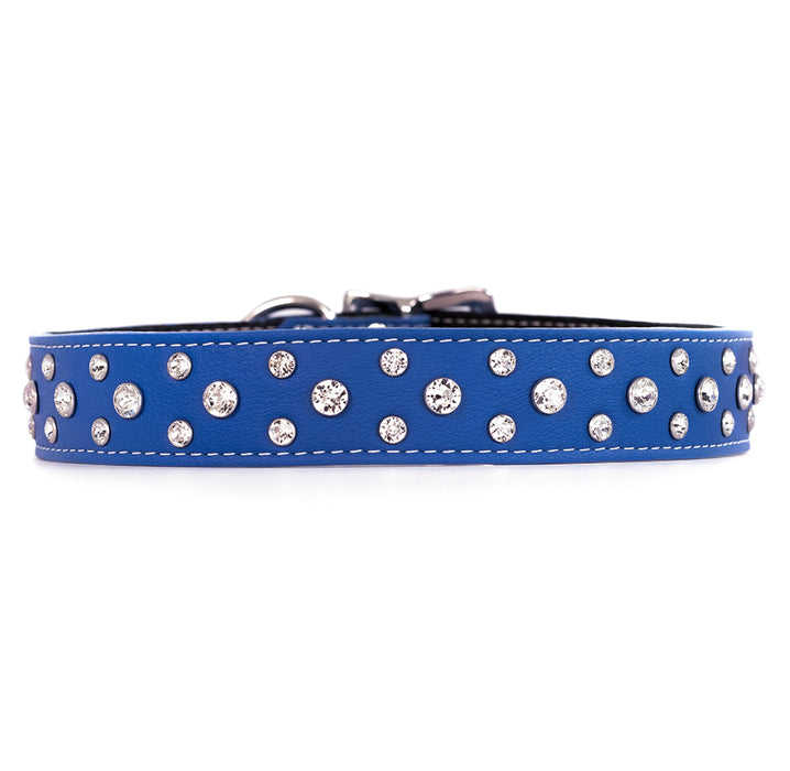 Cobalt Blue Tuscan collar with 3 rows crystals