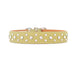 green tuscan collar with 3 rows crystals