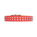 Bright Red Tuscan collar with 2 rows crystals