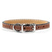 Tuscan Mini Italian leather collar for small dogs in brown