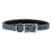 Tuscan Mini Italian leather collar for small dogs in slate grey