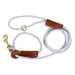 cotton rope slip leash harness grey