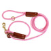 cotton rope slip leash harness pink