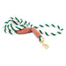 Green and White Cotton Rope Snap Leash
