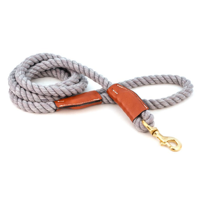 Grey Cotton Rope Snap Leash