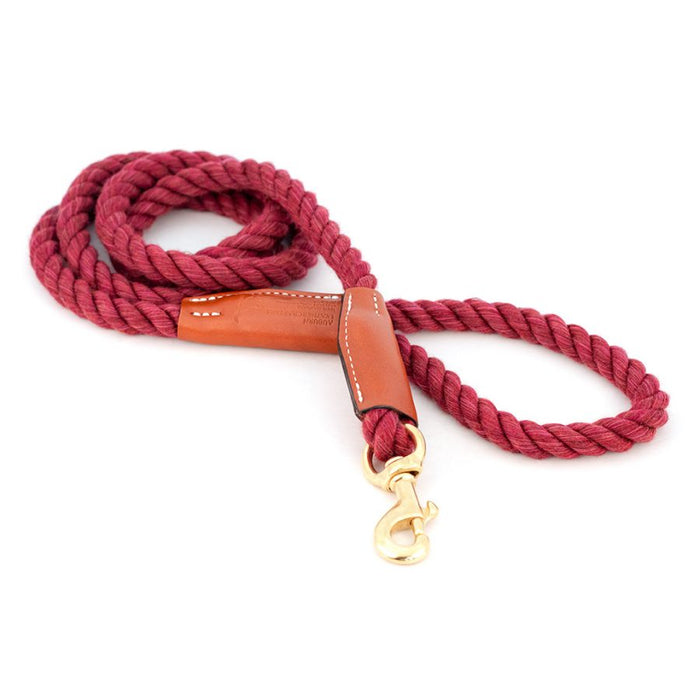 Maroon Cotton Rope Snap Leash