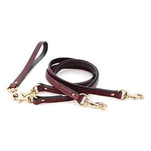 Two Dog Walker / No Tangle Leash - Leather