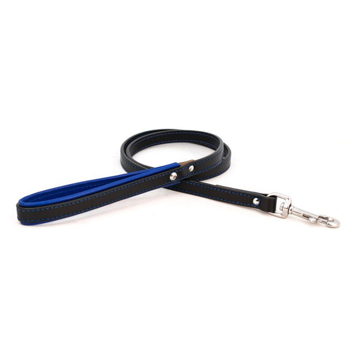 Padded Leather Leash - Black