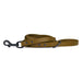 coyote bronze Biothane dog leash with black snap and hardware