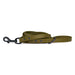 OD green Biothane dog leash with black snap and hardware