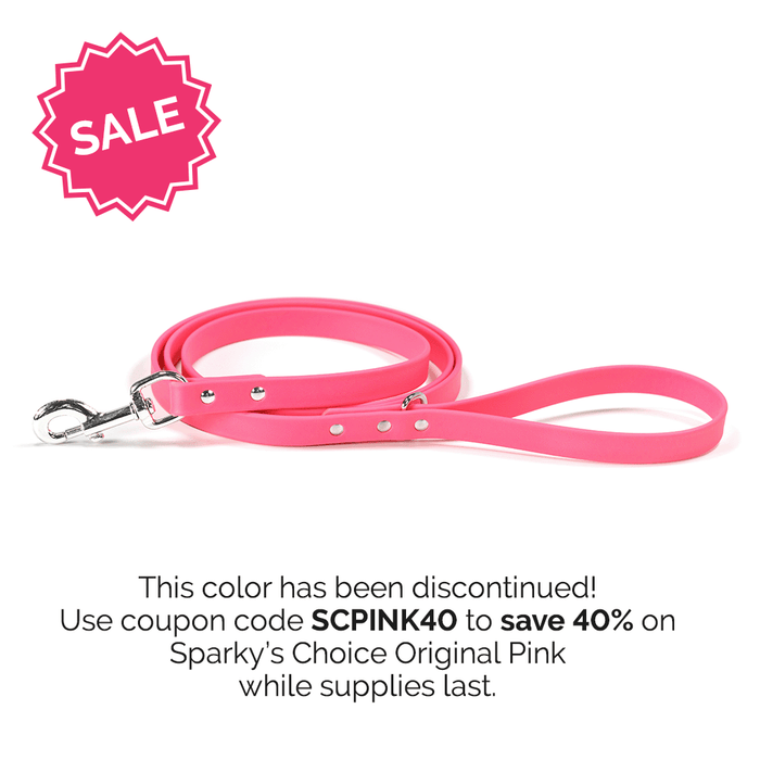 Sparky's Choice Leash in the color pink