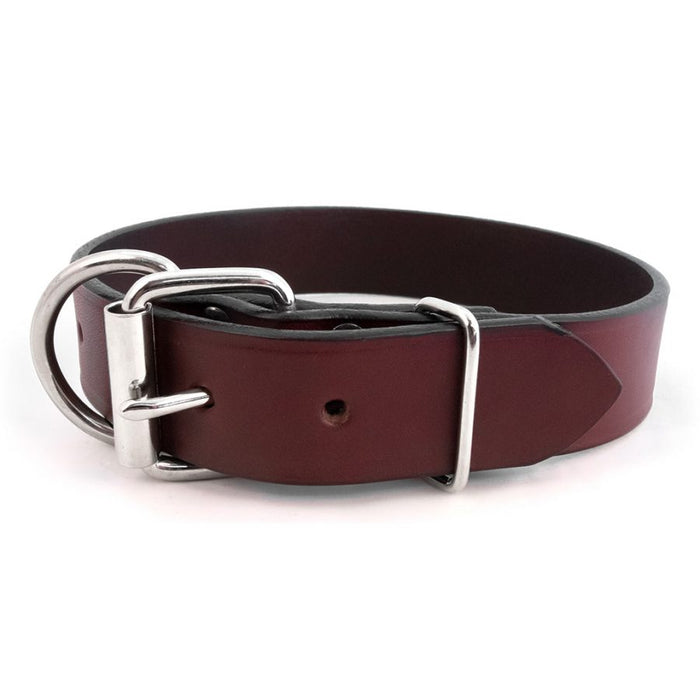 Auburn Leathercrafters Tuff Stuff Dog Collar 1-1/4 inch Burgundy