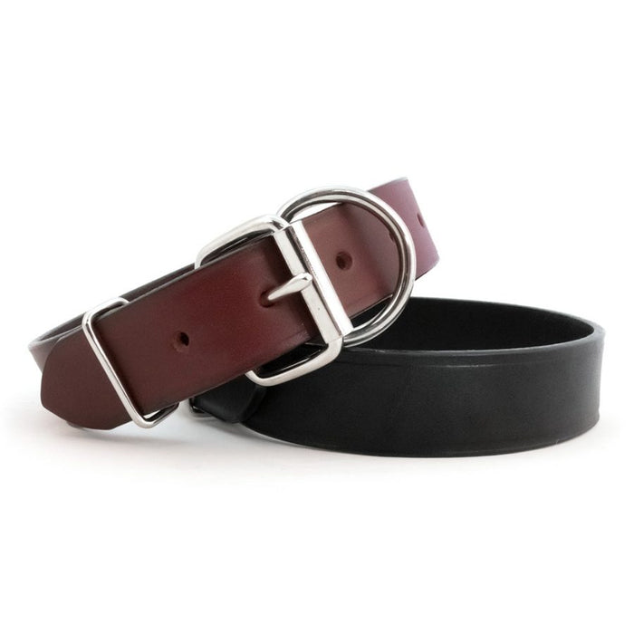 Auburn Leathercrafters Tuff Stuff Dog Collar 1-1/4 inch Black and Burgundy
