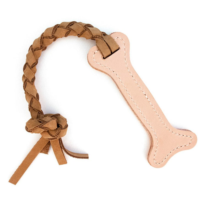 Natural Leather Tug Toy for Dogs