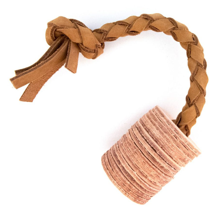 Natural Leather Tug Toy for Dogs