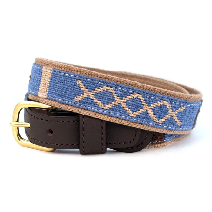 a tail we could wag Cotton and Leather Belt - Block Island