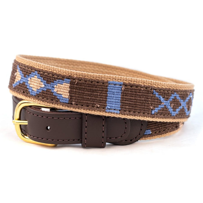 a tail we could wag Cotton and Leather Belt - Block Island