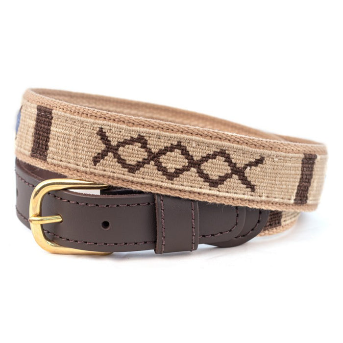 a tail we could wag Cotton and Leather Belt - Block Island