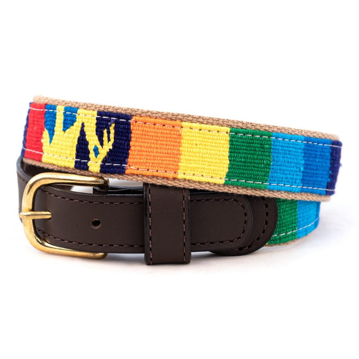 a tail we could wag Cotton and Leather Belt - Fiesta