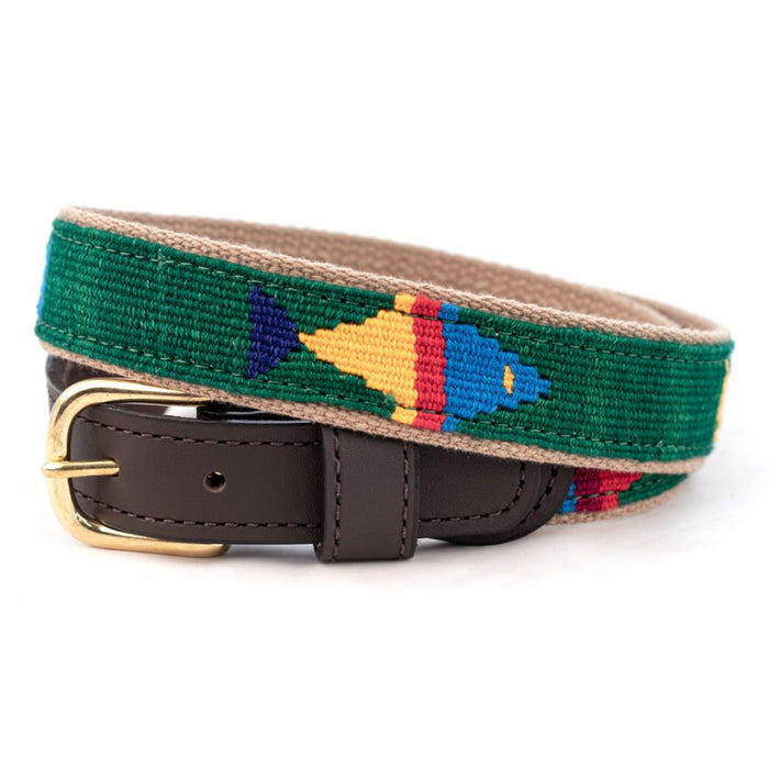 a tail we could wag Cotton and Leather Belt - Foolish Fish