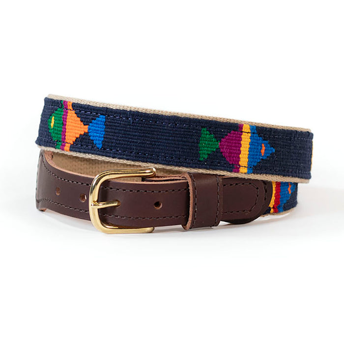 a tail we could wag Cotton and Leather Belt - Foolish Fish