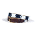 Game Day woven belt in blue and white