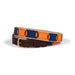 Game Day woven belt in blue and orange