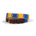 Game Day woven belt in yellow and blue