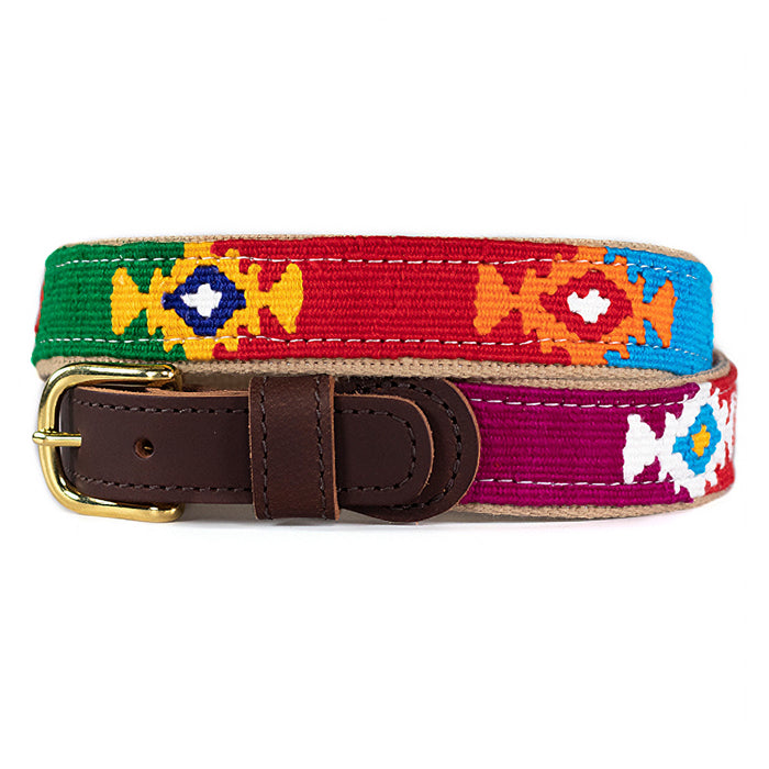 a tail we could wag Cotton and Leather Belt - God's Eye