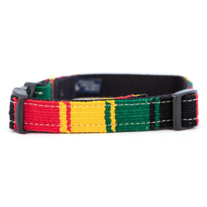 a tail we could wag Side-Release Dog Collar - Rasta