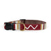 Sun Valley Desert Side Release Buckle Dog Collar in browns and maroons and tans and white